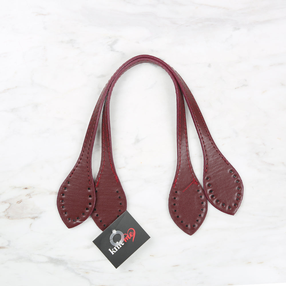 Knitme Boyalı Çanta Sapı 37 cm Bordo BA-0057
